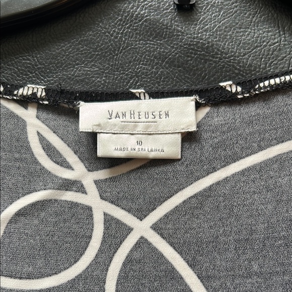 Van Heusen Black and White Fit and Flare Midi Dress - Picture 2 of 4